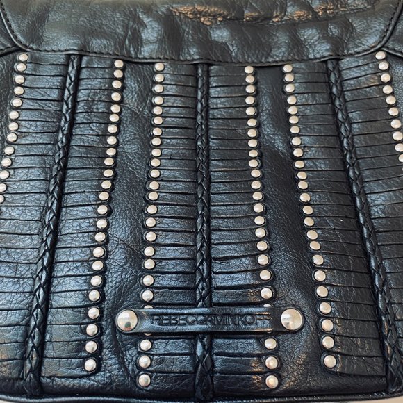 Rebecca Minkoff Studded Leather Shoulder Handbag - Picture 2 of 11